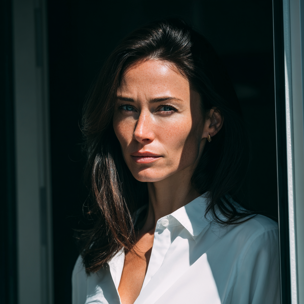 Una mujer con el ceño fruncido | Fuente: Midjourney