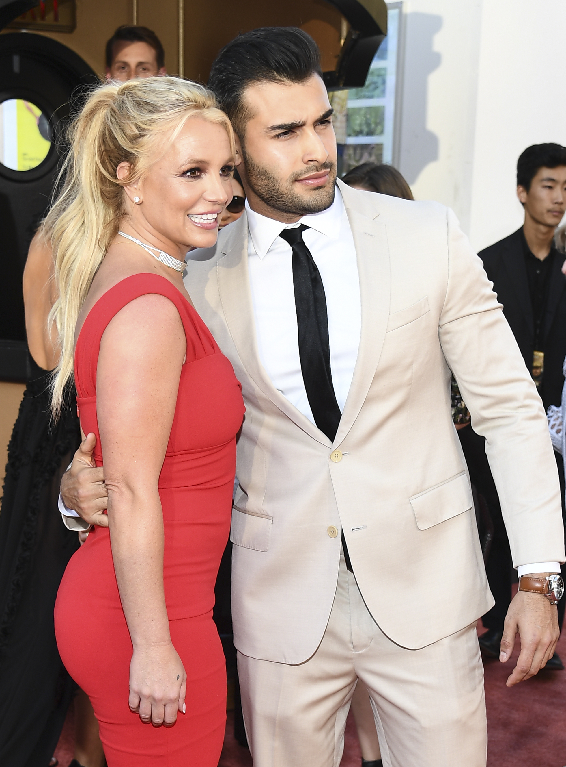 Britney Spears y Sam Asghari en Los Ángeles, el 22 de julio de 2019. | Foto: Getty Images