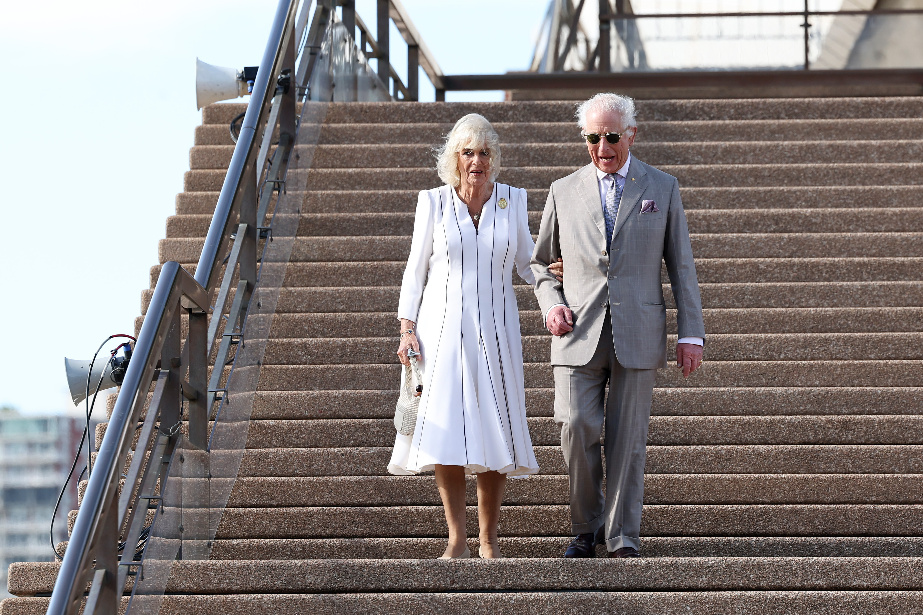 El rey Charles III y la reina Camilla en la Ópera de Sidney el 22 de octubre de 2024, en Sidney, Australia | Fuente: Getty Images