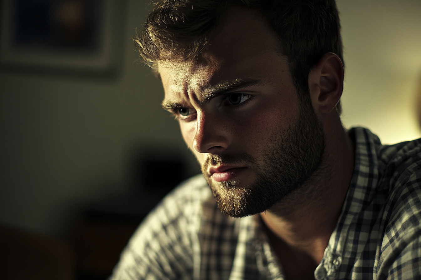 Un hombre serio | Fuente: Midjourney