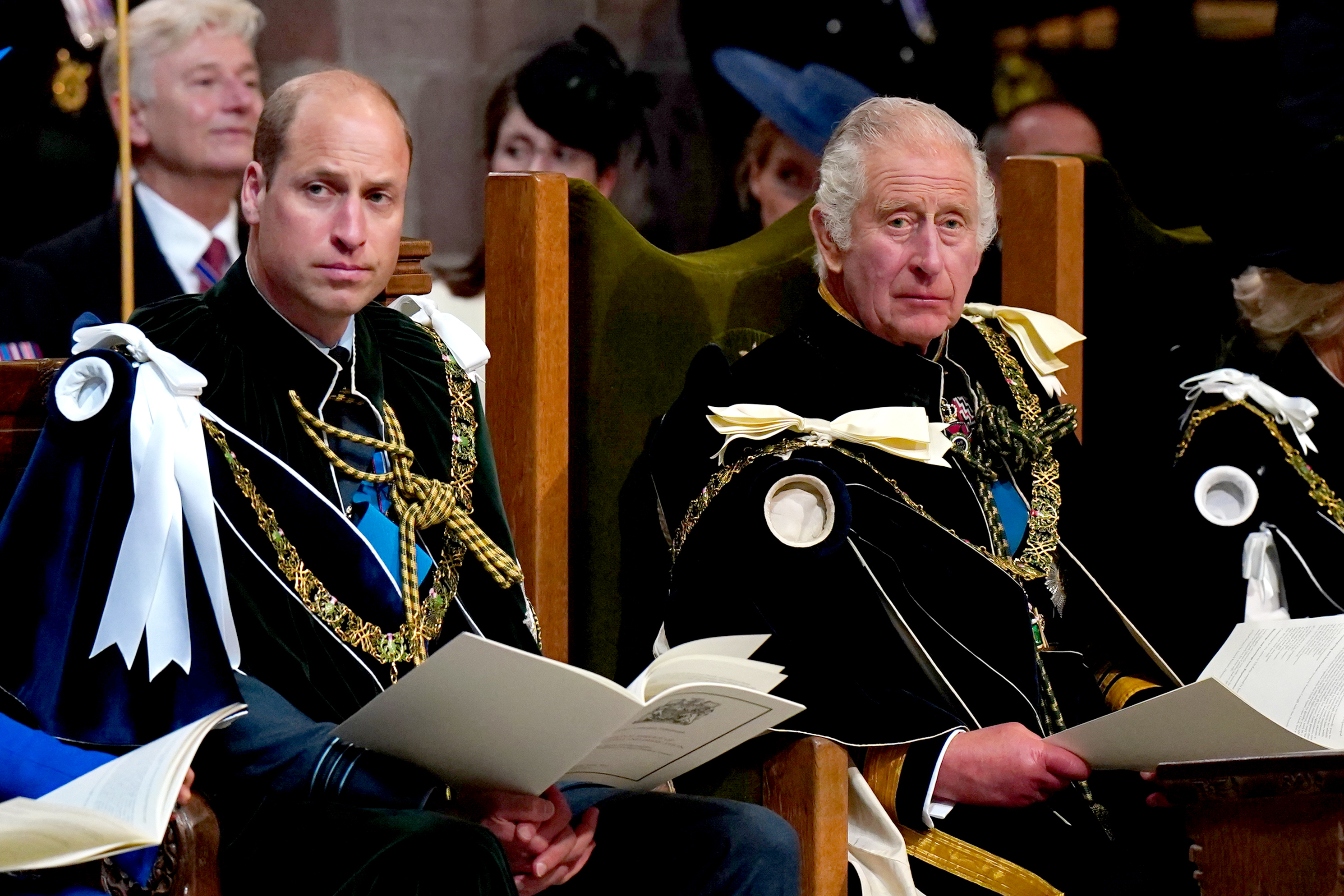 El príncipe William y el rey Charles III en el Servicio Nacional de Acción de Gracias y Dedicación al rey Charles III y a la reina Camilla en Edimburgo, Escocia, el 5 de julio de 2023 | Fuente: Getty Images