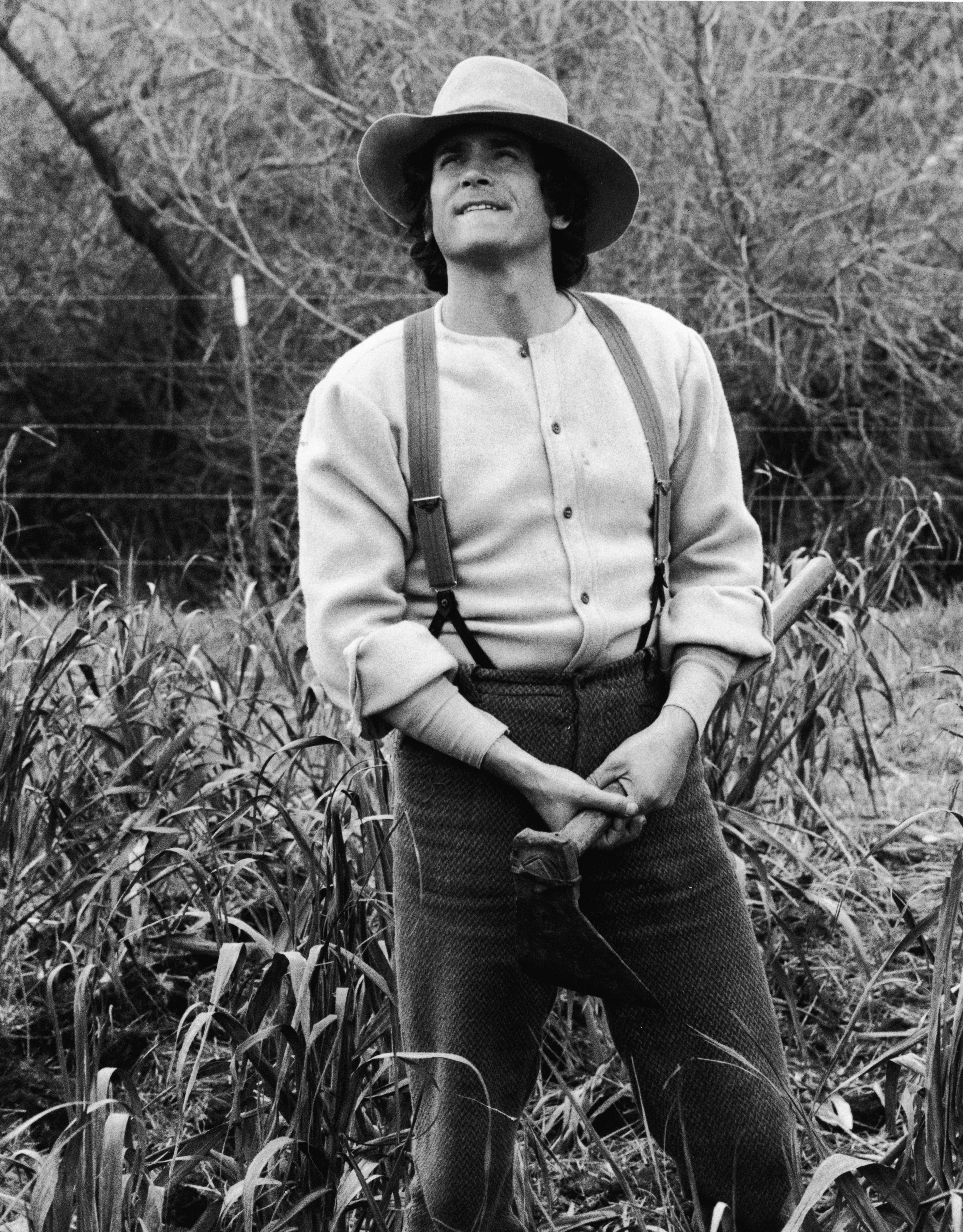 Michael Landon en el plató de 'Little House on the Prairie' en 1980. | Foto: Getty Images