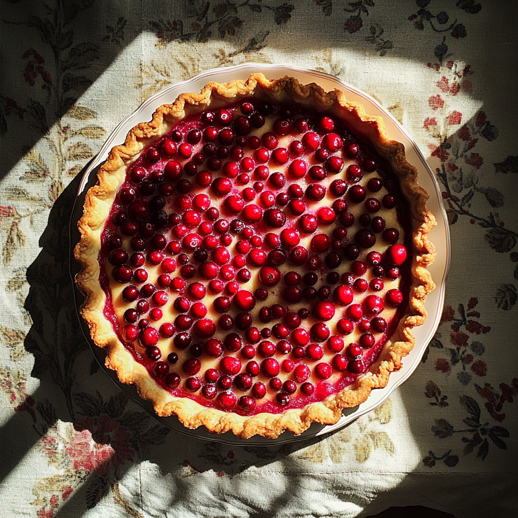Una tarta casera de arándanos | Fuente: Midjourney