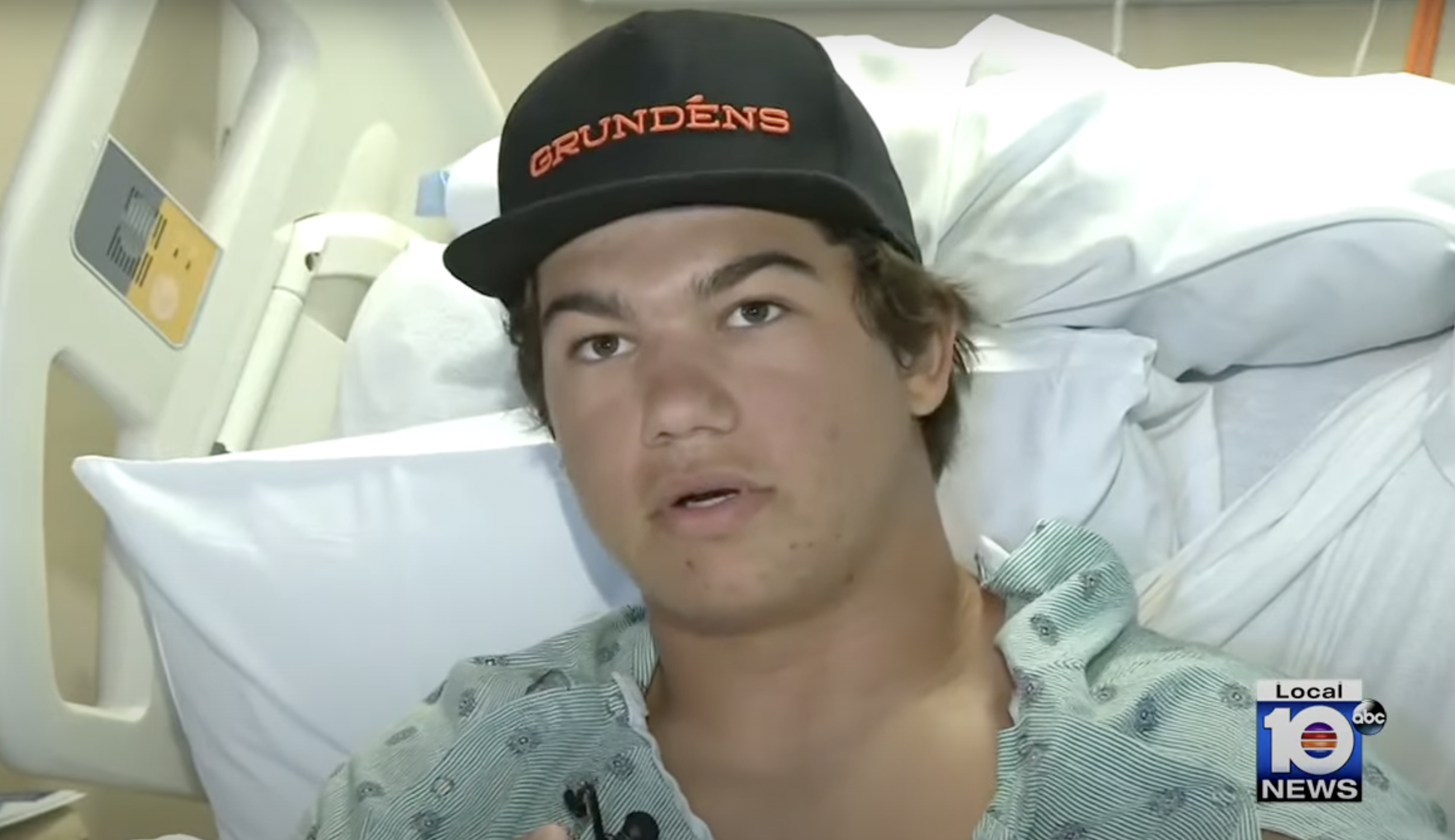 Kevin Blanco en un hospital. | Foto: YouTube/WPLG Local 10