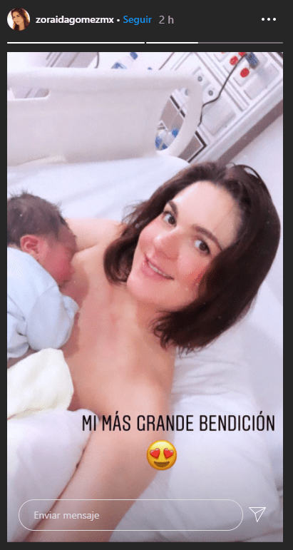 Zoraida Gómez celebra el nacimiento de su hijo, su más 'grande bendición' | Foto: Captura de Instagram.com/zoraidagomezmx/