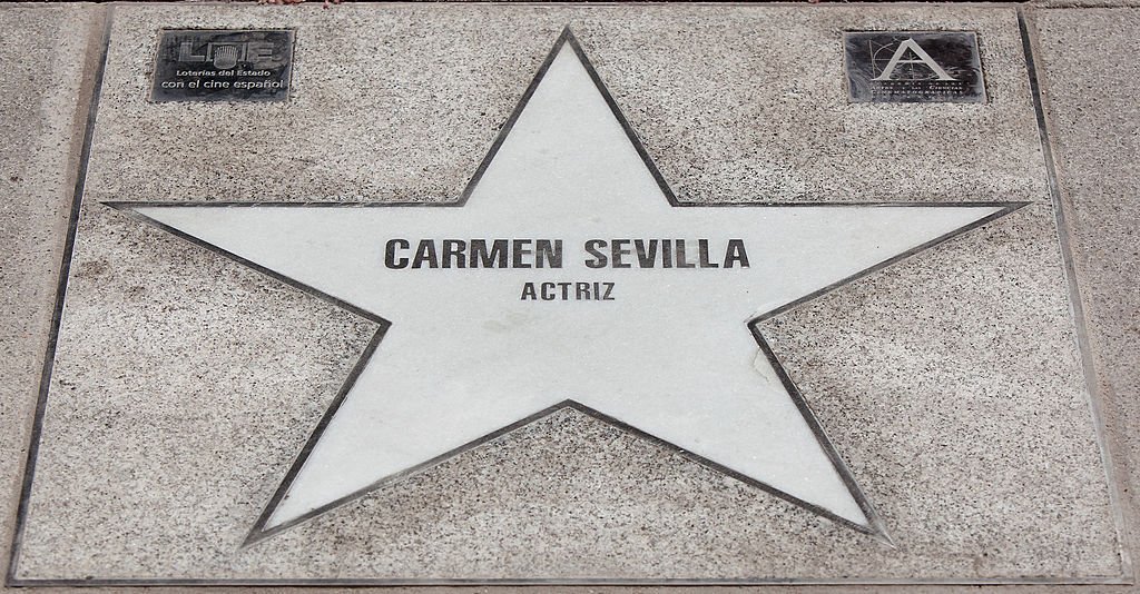 Estrella de Carmen Sevilla en el Paseo de la Fama.| Fuente: Getty Images