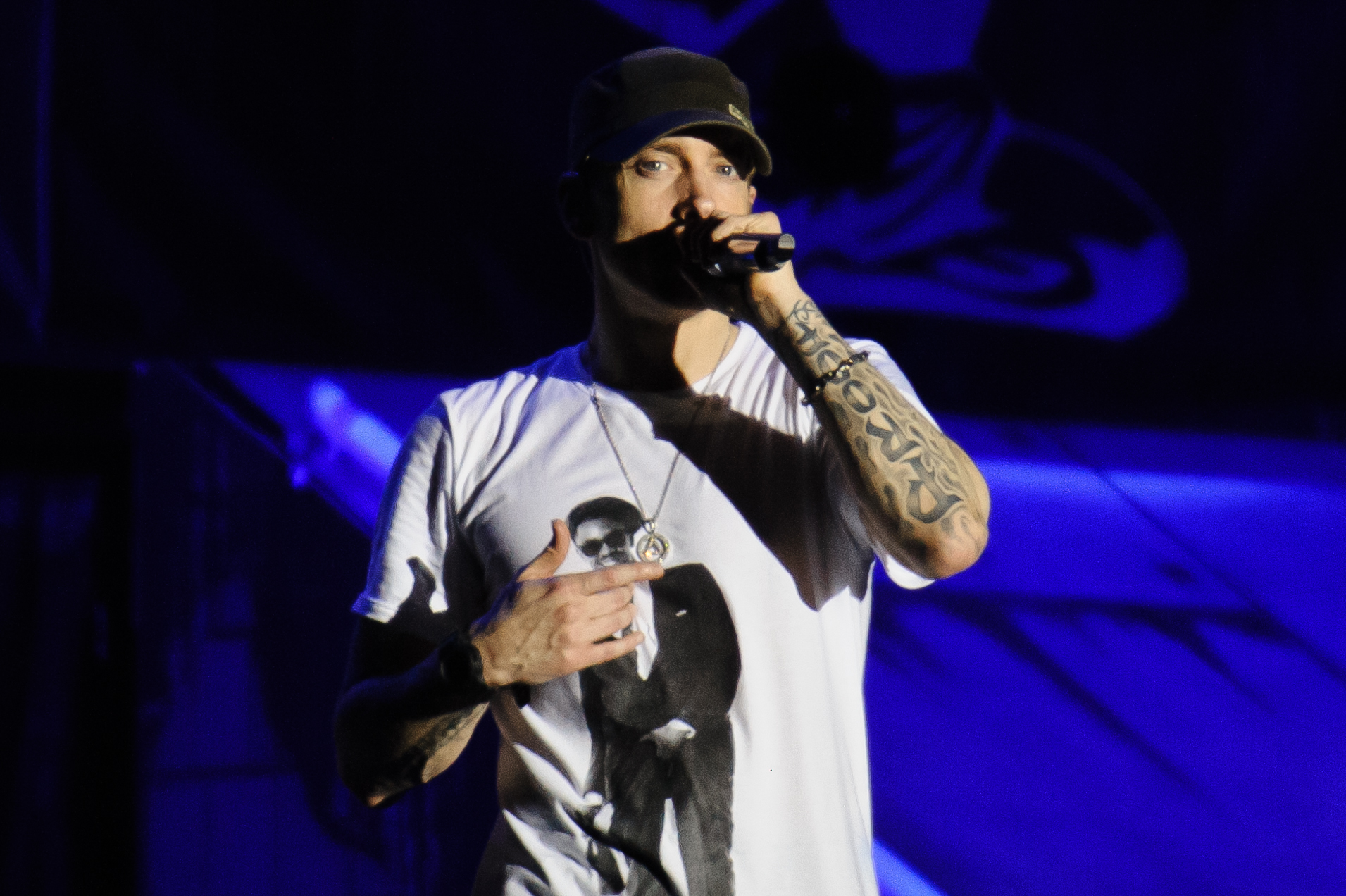 Eminem actúa en el escenario el 24 de agosto de 2013 | Fuente: Getty Images