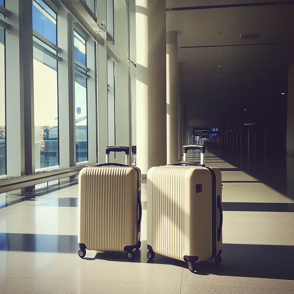 Equipaje en un aeropuerto | Fuente: Midjourney