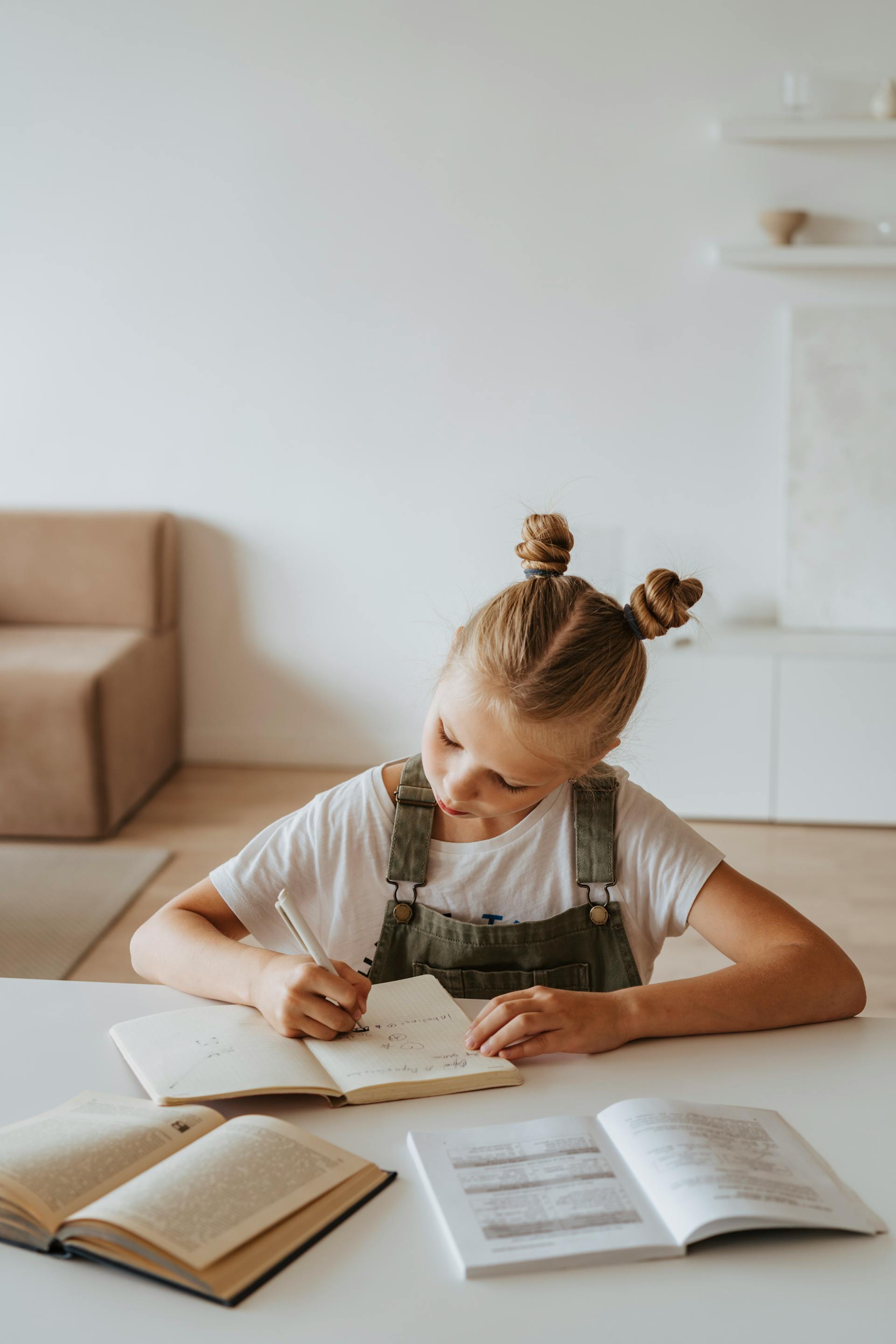 Una chica escribiendo en un cuaderno | Fuente: Pexels