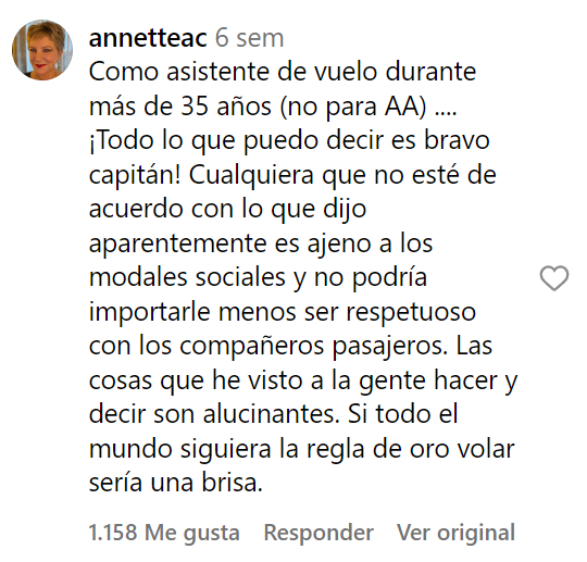 Comentario de un usuario sobre la publicación de Anna Leah Maltezos en Instagram | Foto: instagram.com/lone_didion