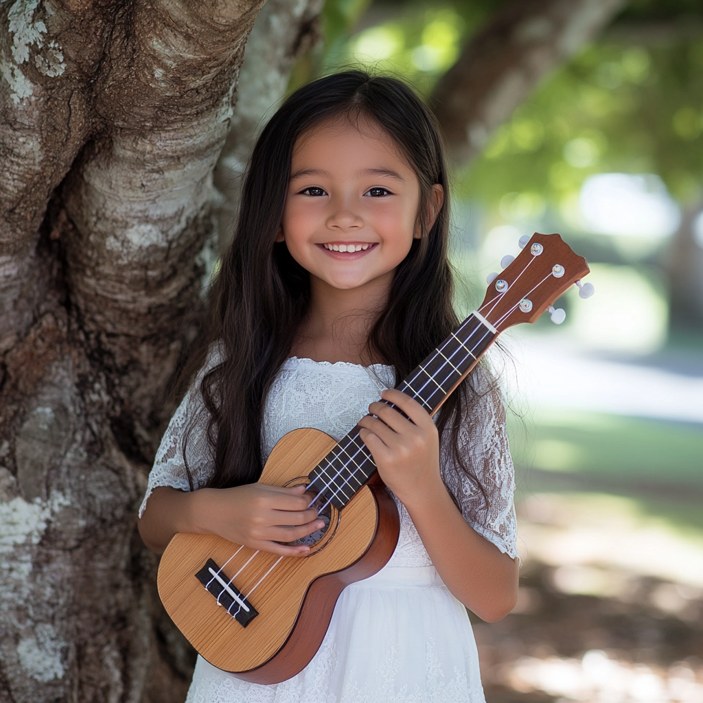 Una niña sonriente | Fuente: Midjourney