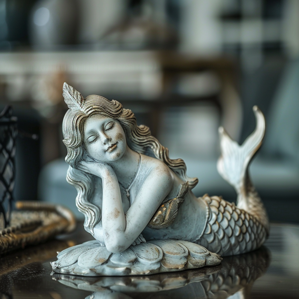 Una estatua de sirena | Fuente: Midjourney