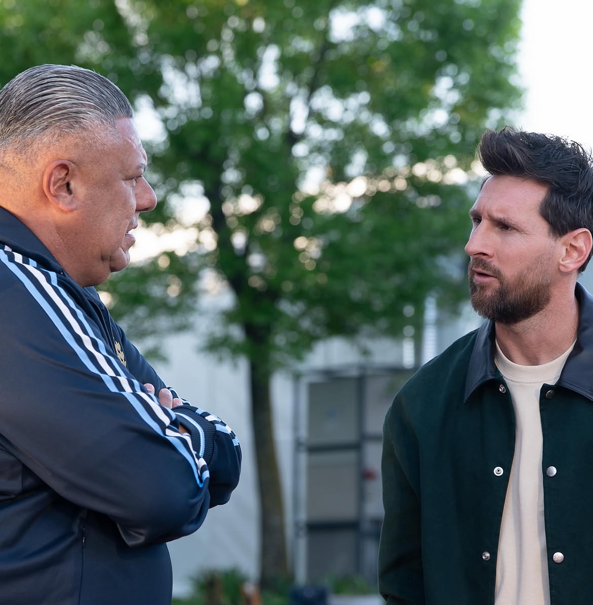 Lionel Messi en el predio de la AFA durante la tarde del domingo 4 de octubre | Fuente: Instagram/afaseleccion