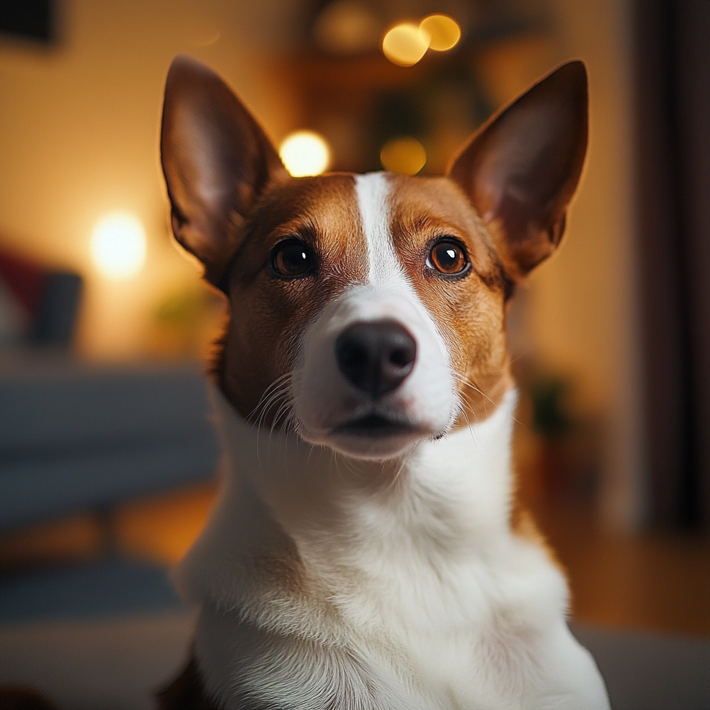 Un perro en un salón | Fuente: Midjourney