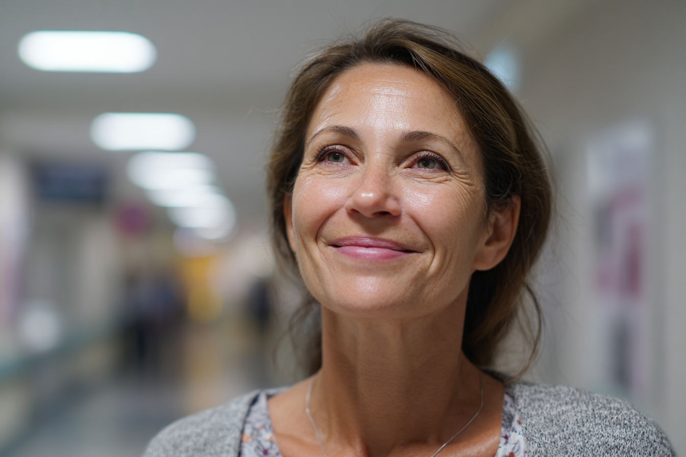 Una donna che sorride | Fonte: Midjourney