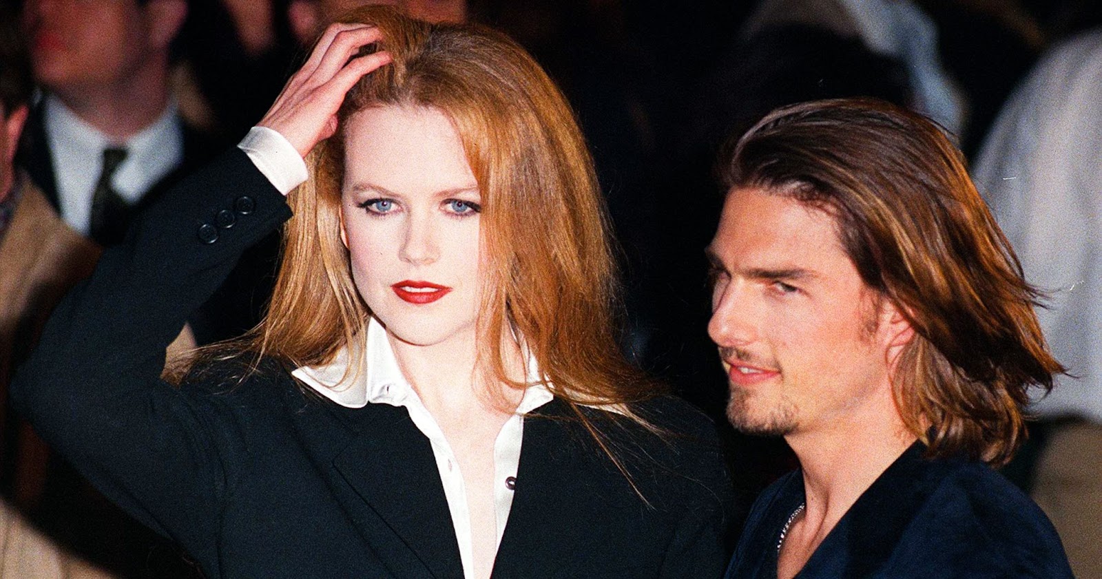 Nicole Kidman y Tom Cruise fotografiados en 1990 | Fuente: Getty Images