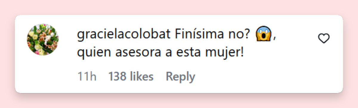 Comentario de una usuaria sobre el look de Wanda Nara para los Martín Fierro | Fuente: Instagram/revistagenteok