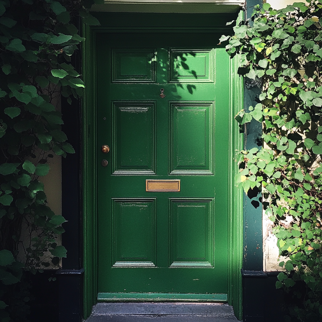 Una puerta verde | Fuente: Midjourney