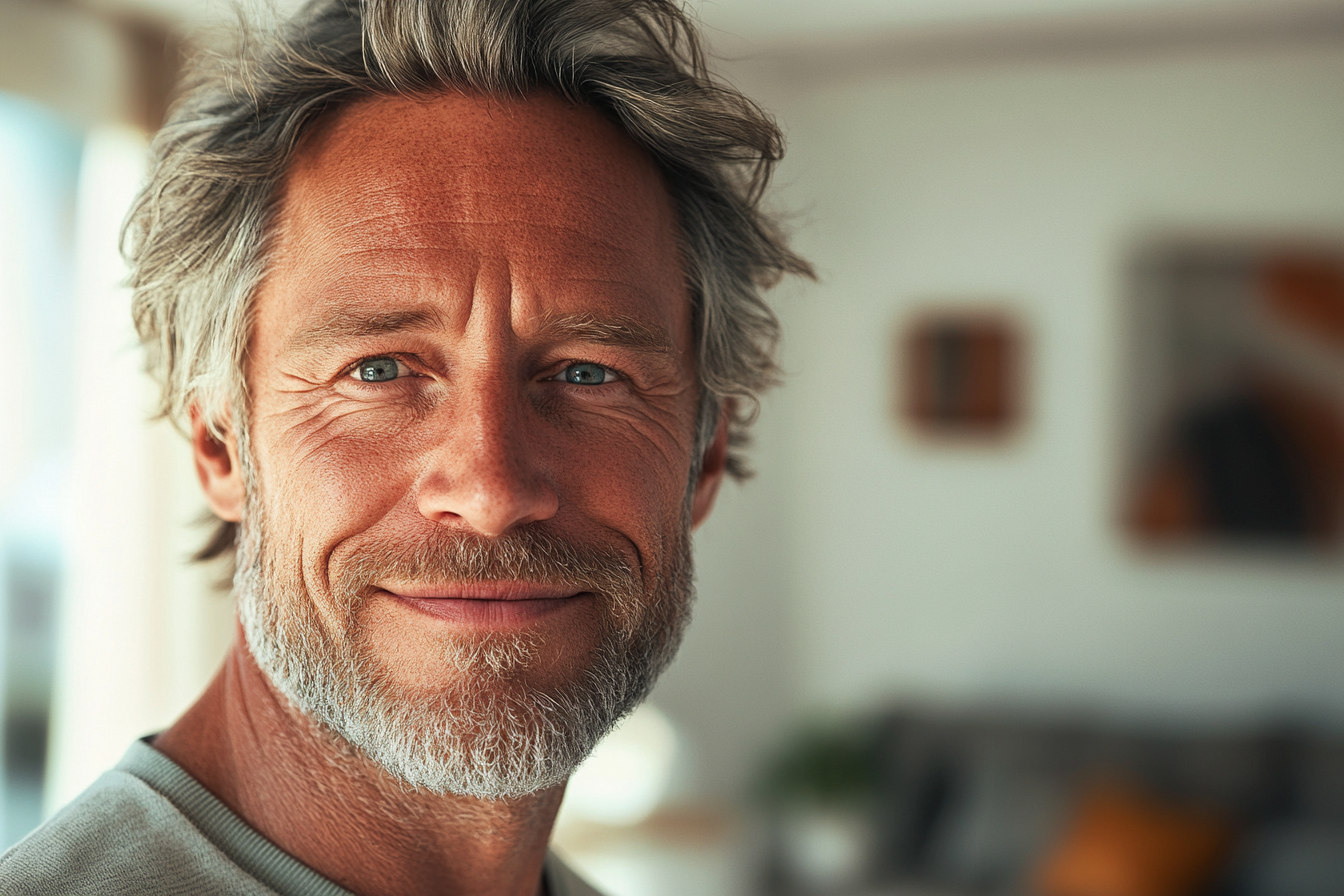 Un hombre de pie en su casa | Fuente: Midjourney
