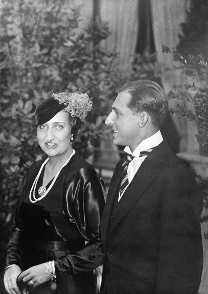 María de las Mercedes de Borbón y el príncipe de Asturias Juan de Borbón y Battenberg unos días antes de su boda en Roma, Italia, octubre de 1935. | Foto: Getty Images.