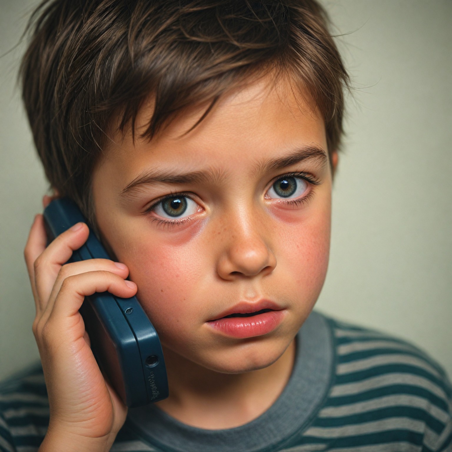 Arthur haciendo una llamada desesperada a su padre | Fuente: Midjourney