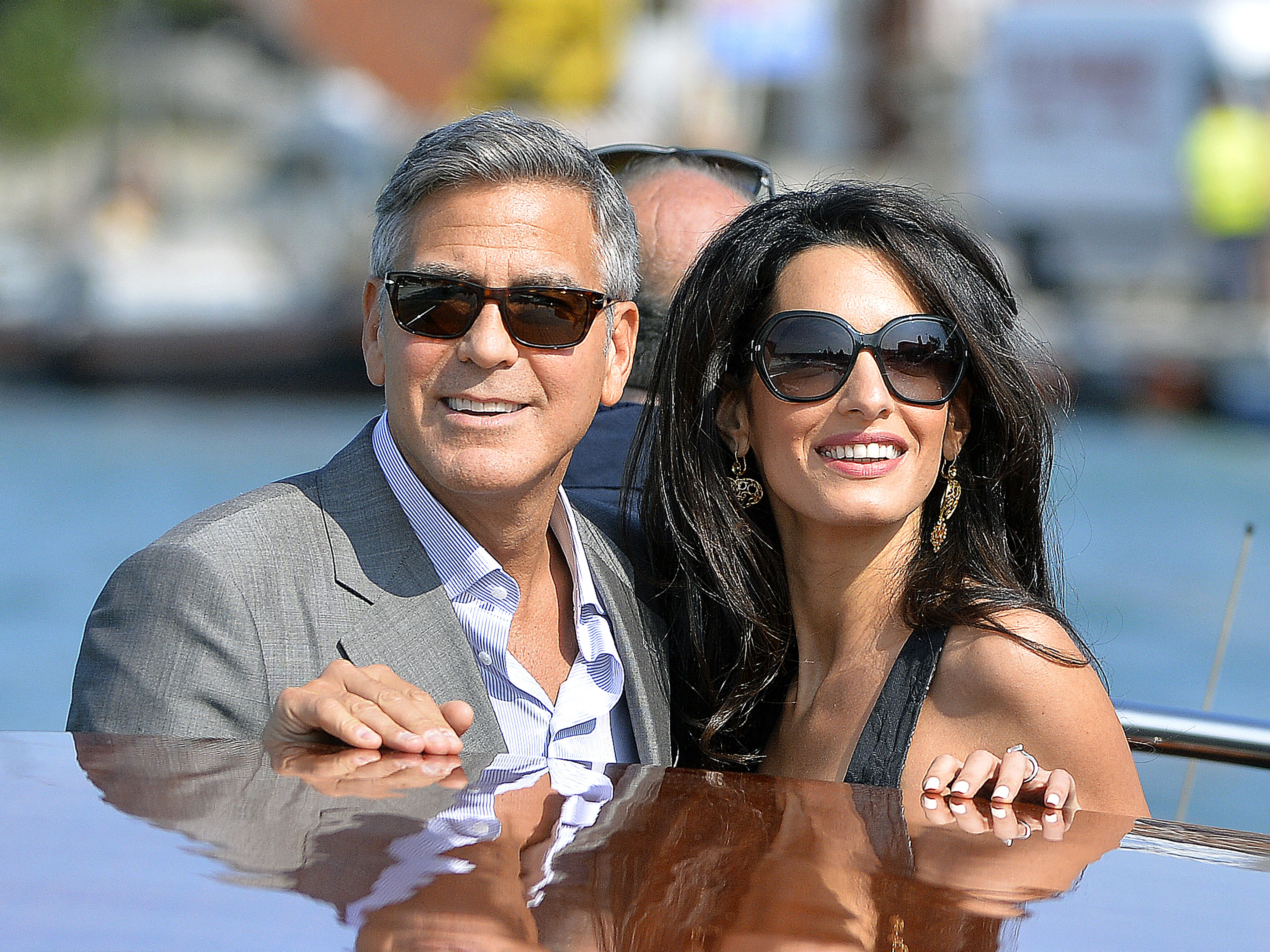 Amal y George Clooney en Venecia en 2014 | Fuente: Getty Images