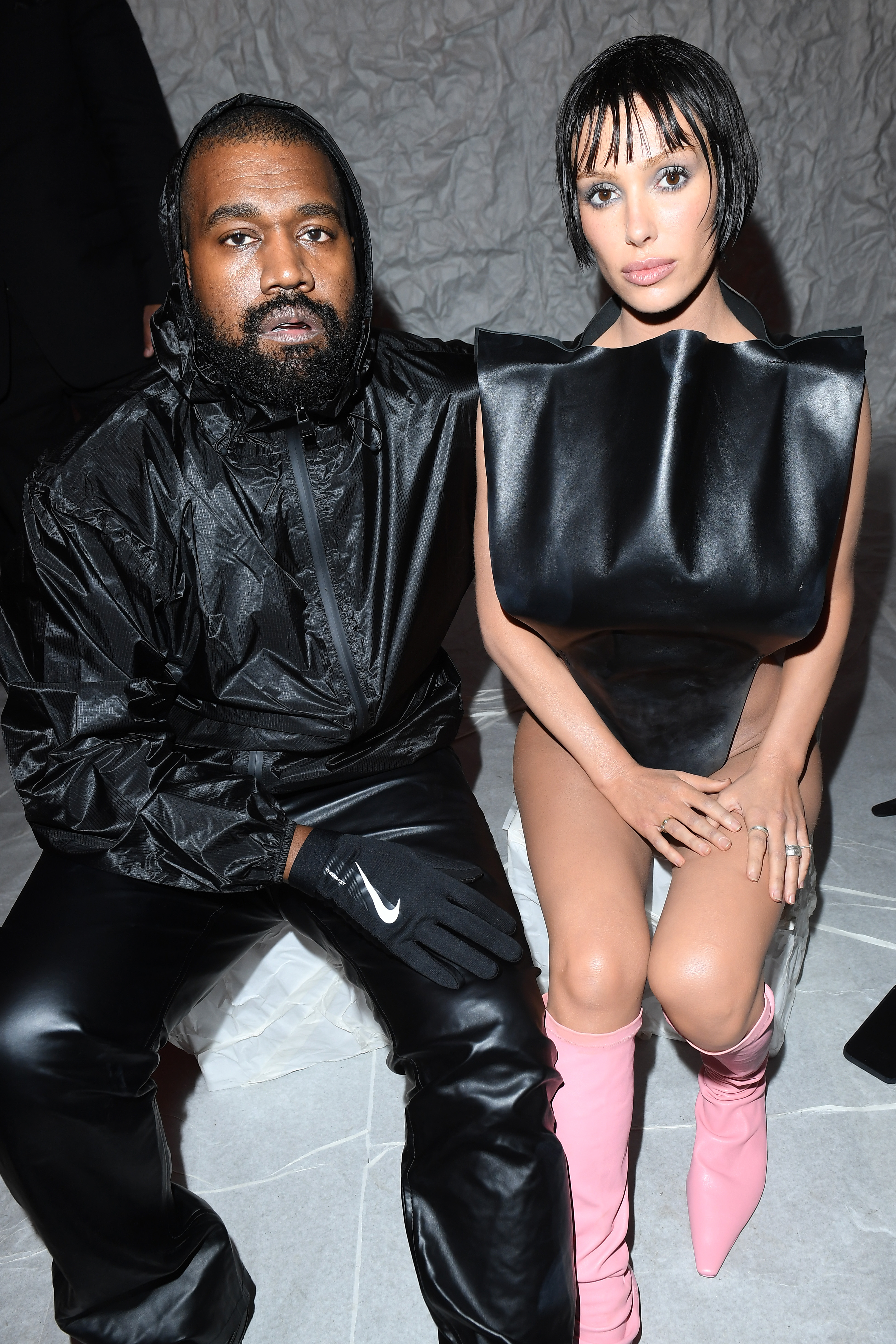 Kanye West y Bianca Censori asisten al desfile de Marni Otoño/Invierno 2024 durante la Semana de la Moda de Milán - Ropa de Mujer Otoño/Invierno en Milán, Italia, el 23 de febrero de 2024 | Fuente: Getty Images