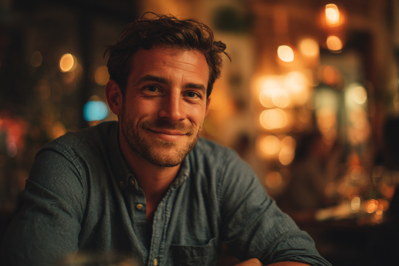 Un hombre sonriendo | Fuente: Midjourney
