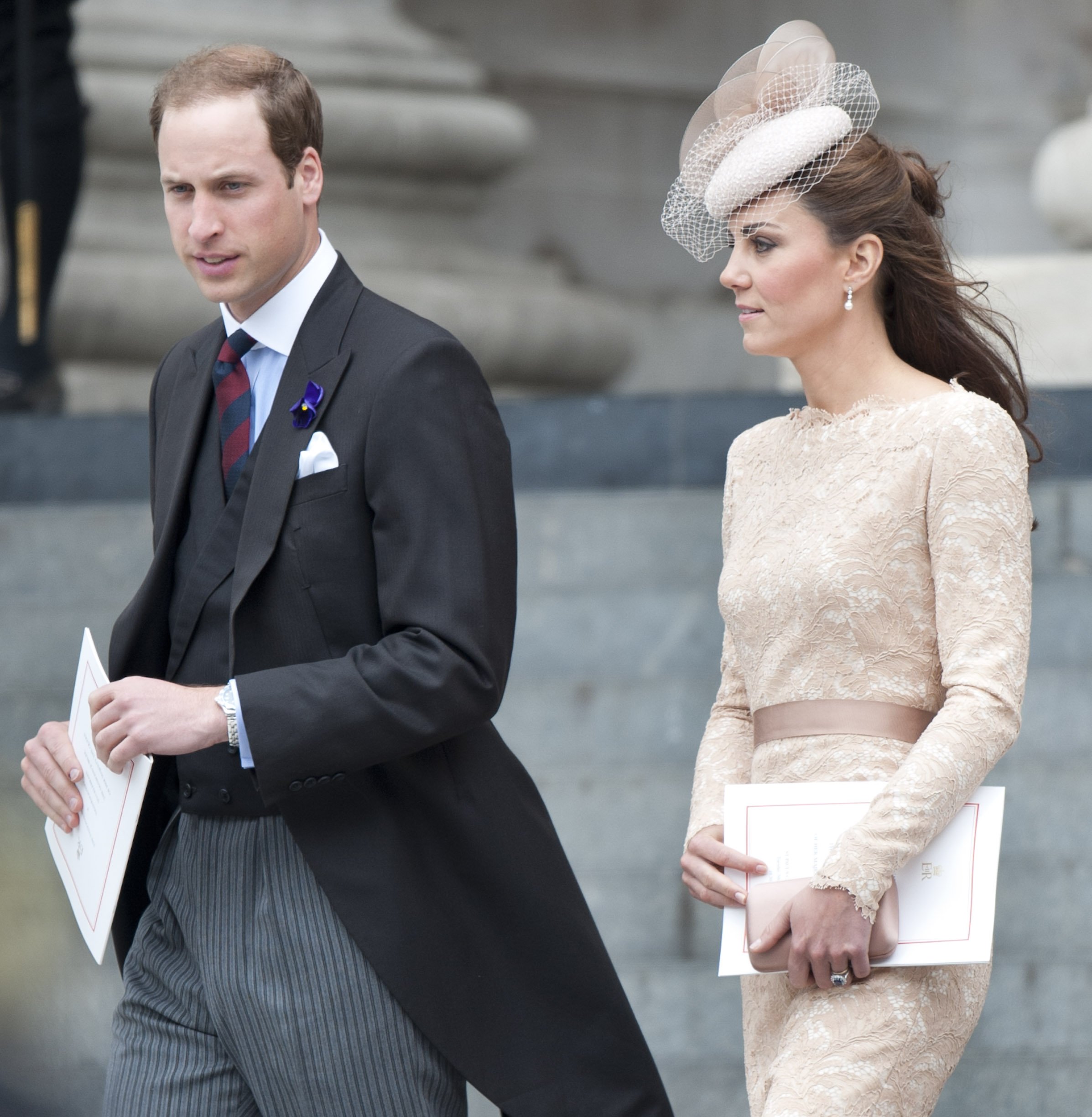 El príncipe William y Kate Middleton en un Servicio Nacional de Acción de Gracias en la Catedral de St Paul en Londres como parte de las celebraciones del Jubileo de Diamante. | Foto: Getty Images