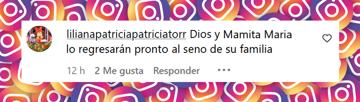 Comentario de un usuario sobre la noticia del secuestro de Miguel Ayala, hijo de Giovanny Ayala | Fuente: Instagram/miguelayala_oficial