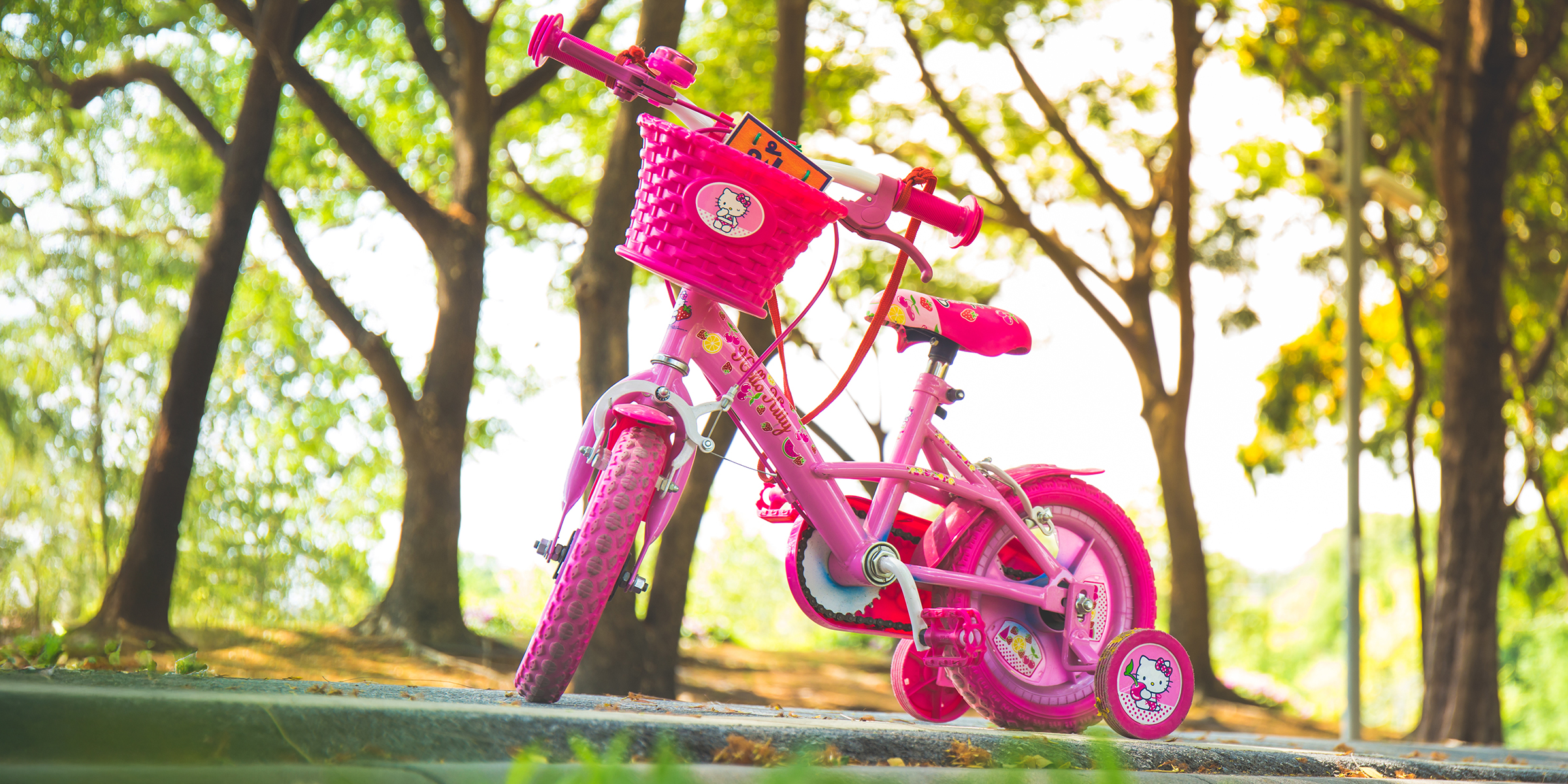 La bonita bicicleta rosa de una niña | Fuente: Shutterstock