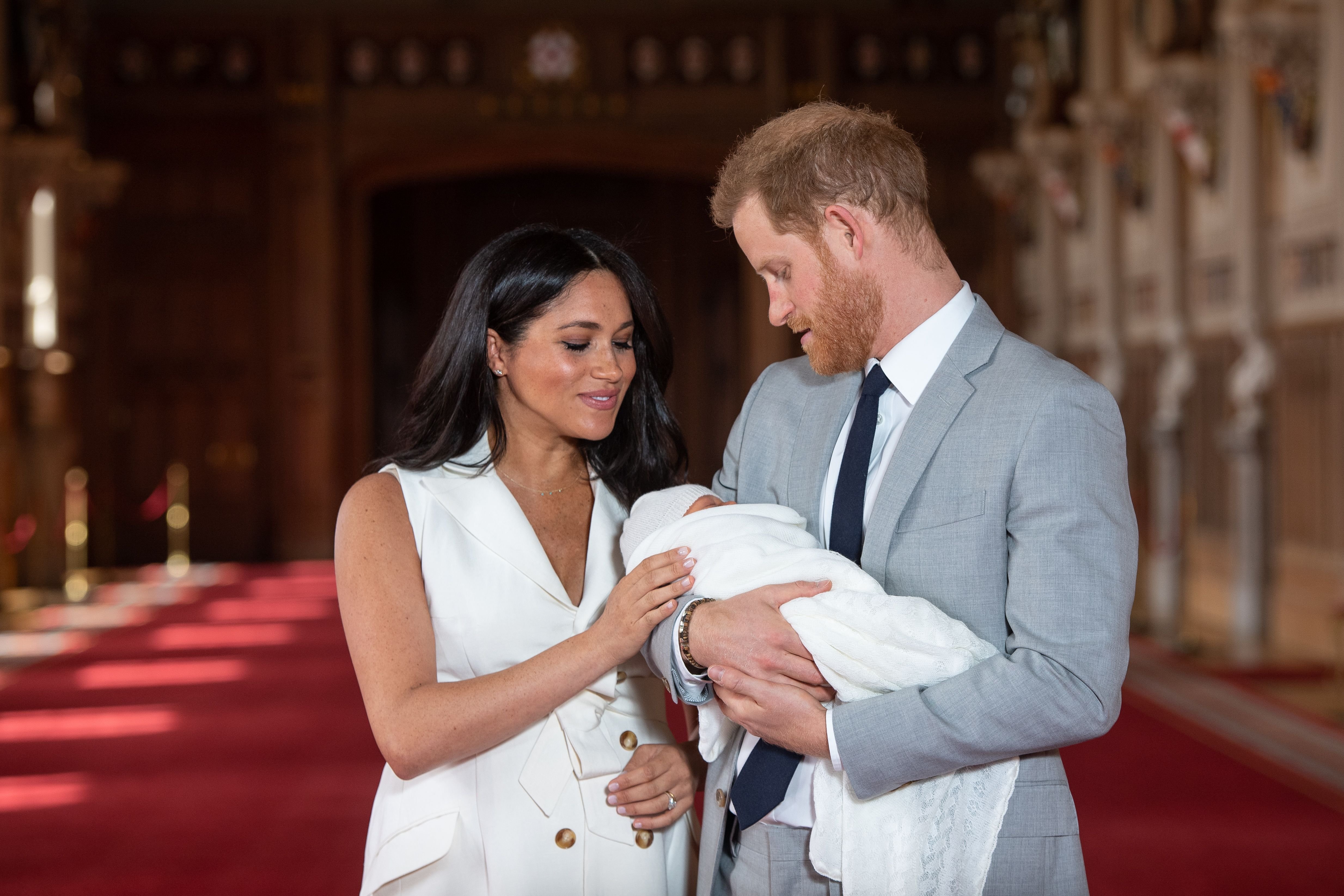 Harry, Meghan y Archie en Londres en mayo de 2019. | Foto: Getty Images