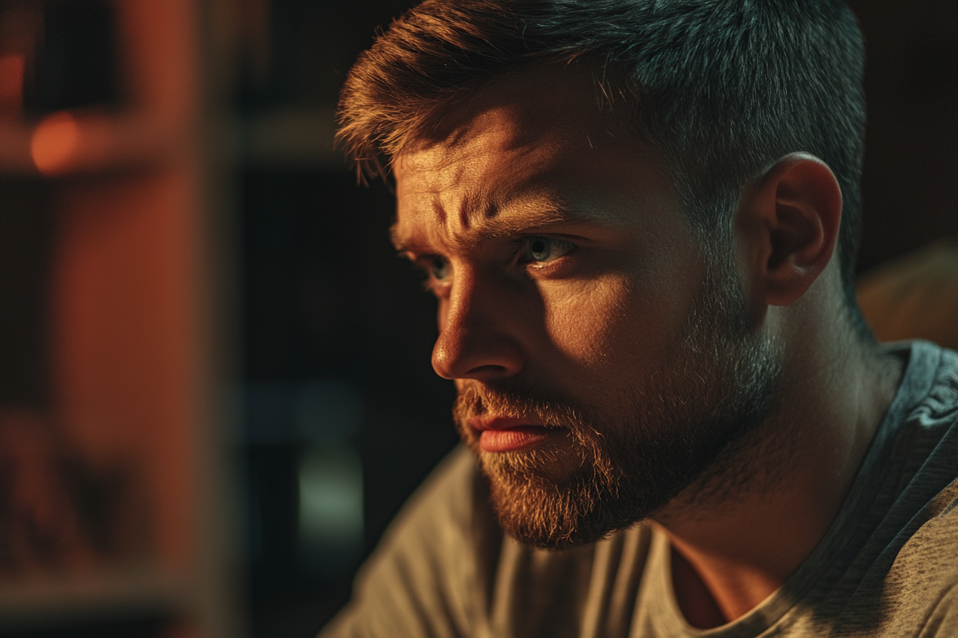 Primer plano de la cara de un hombre | Fuente: Midjourney