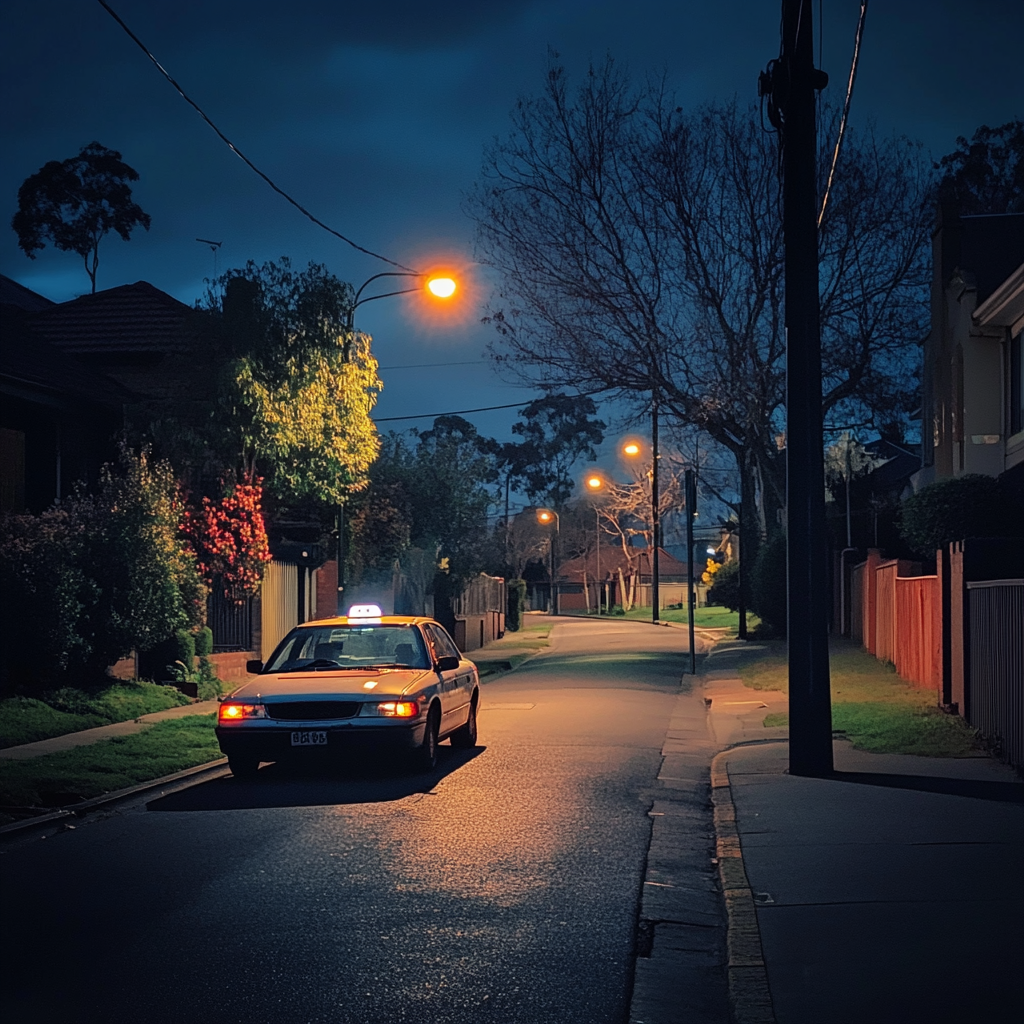 Un taxi aparcado en una calle | Fuente: Midjourney