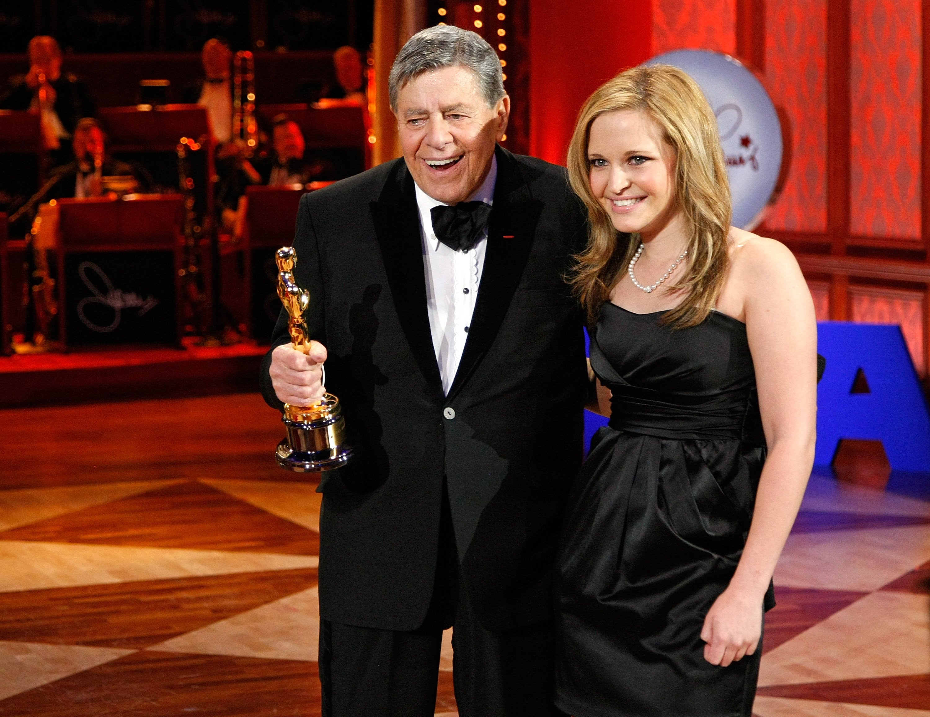 Jerry Lewis y Danielle Lewis en Las Vegas en 2009. | Foto: Getty Images