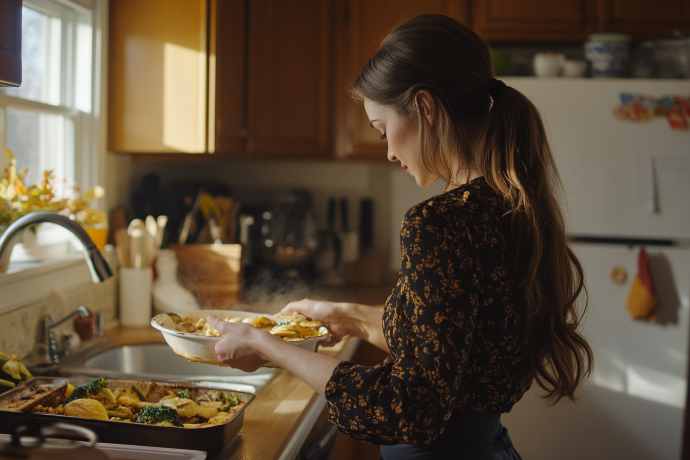 Una mujer cocinando | Fuente: Midjourney