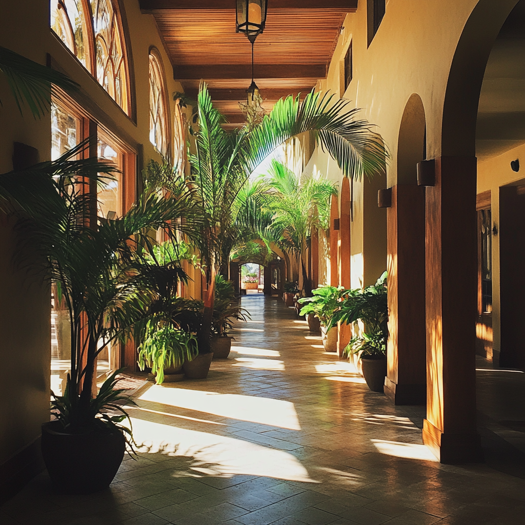 El vestíbulo de un hotel | Fuente: Midjourney