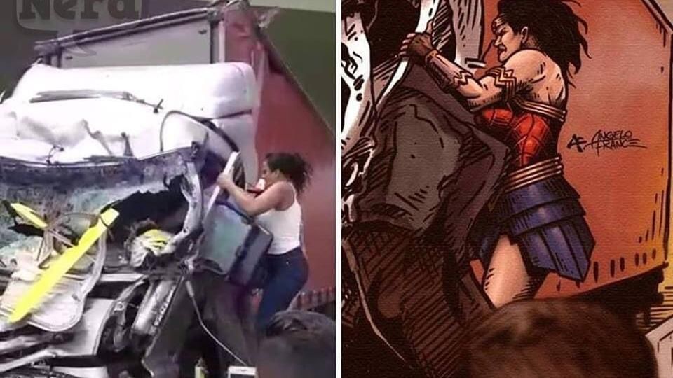Comparación Wonder Woman con Leiliane Rafel Da Silva| Foto: Animación de Angelo France