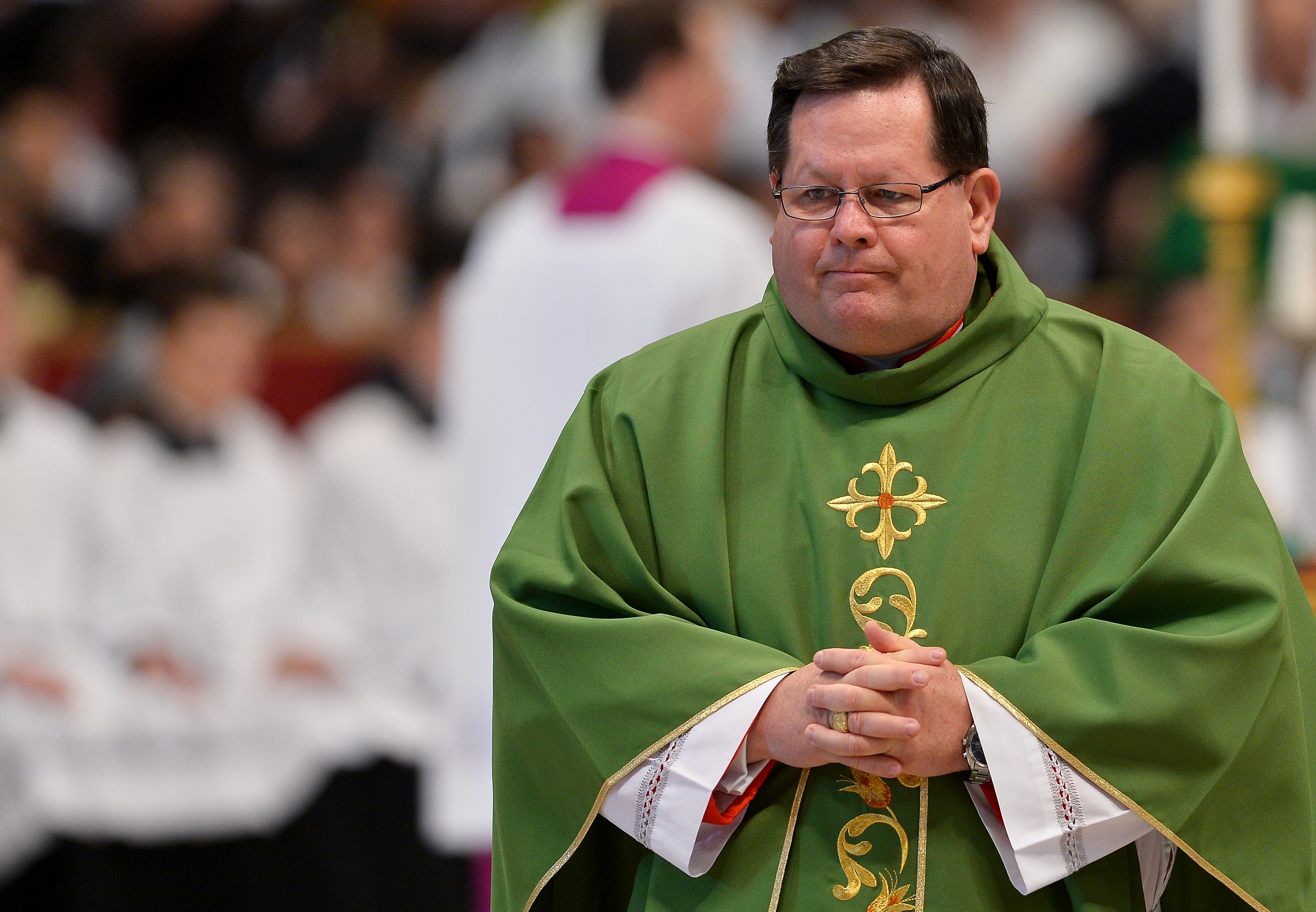 El cardenal Gérald Cyprien Lacroix durante la Santa Misa presidida por el Papa Francisco el 23 de febrero de 2014, en la Basílica de San Pedro del Vaticano. | Fuente: Getty Images
