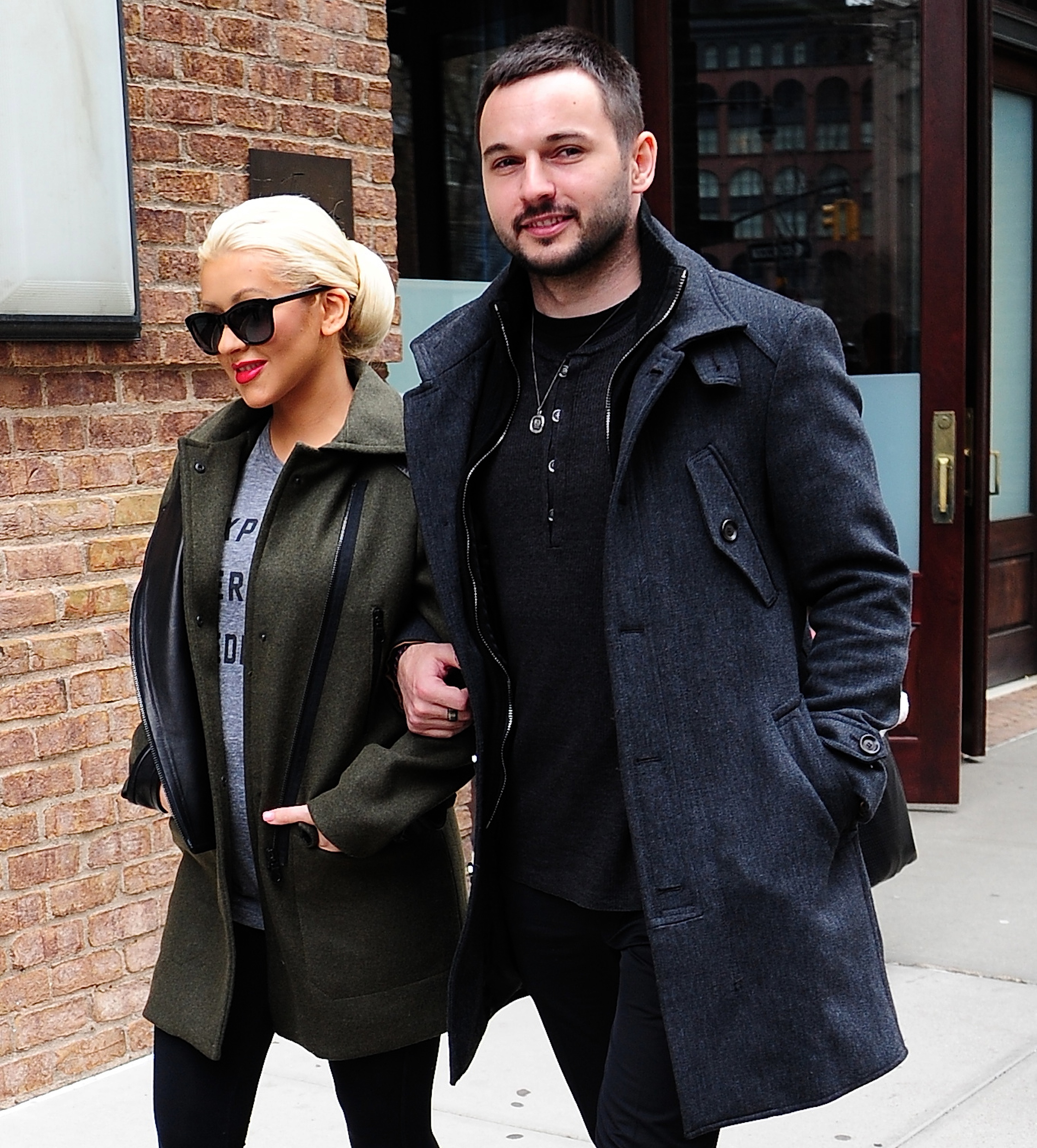 Christina Aguilera y Matthew Rutler fueron vistos en Nueva York el 17 de abril de 2014. | Fuente: Getty Images