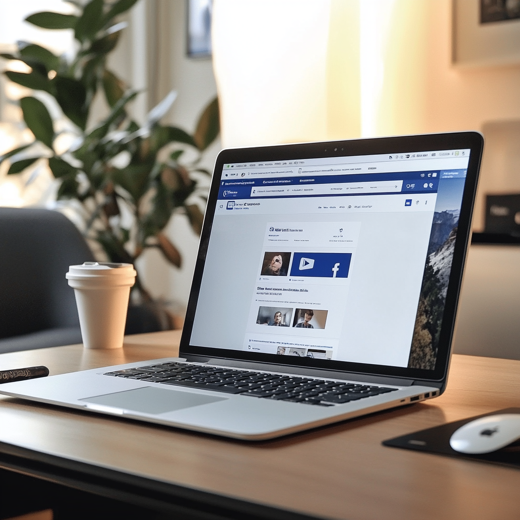 Un portátil abierto a las redes sociales | Fuente: Midjourney