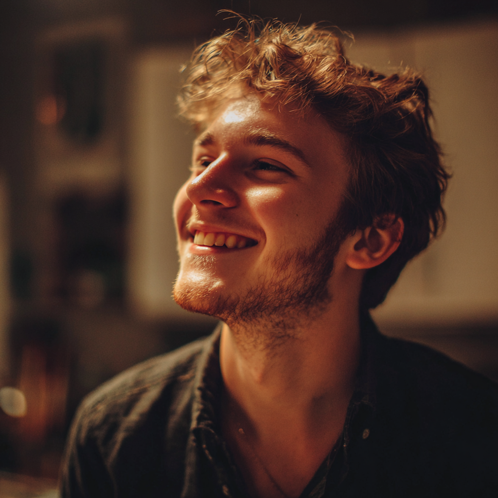Un joven sonriente | Fuente: Midjourney