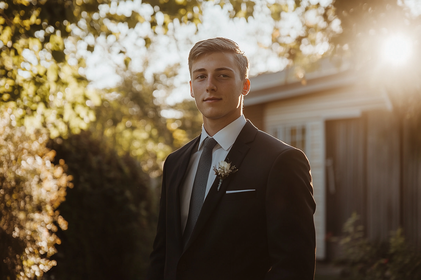 Un joven en su boda | Fuente: Midjourney