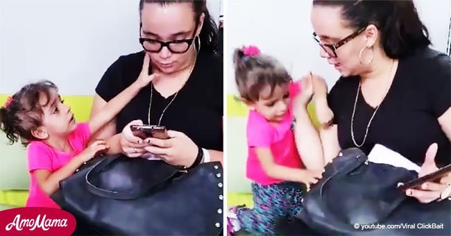 Mamá actúa como si no viera a su pequeña hija y su cruel gesto fue capturado en video