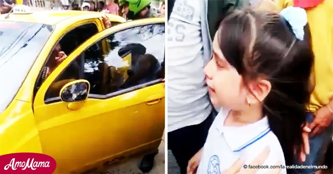 El conductor toqueteó a la niña en su taxi, y los transeúntes decidieron hacer su propia justicia