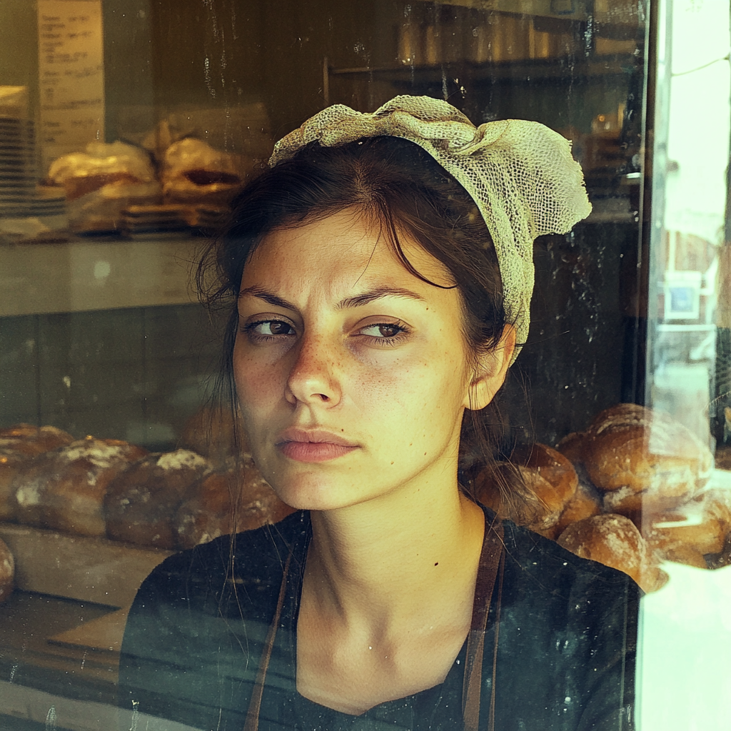 Una mujer en una panadería | Fuente: Midjourney