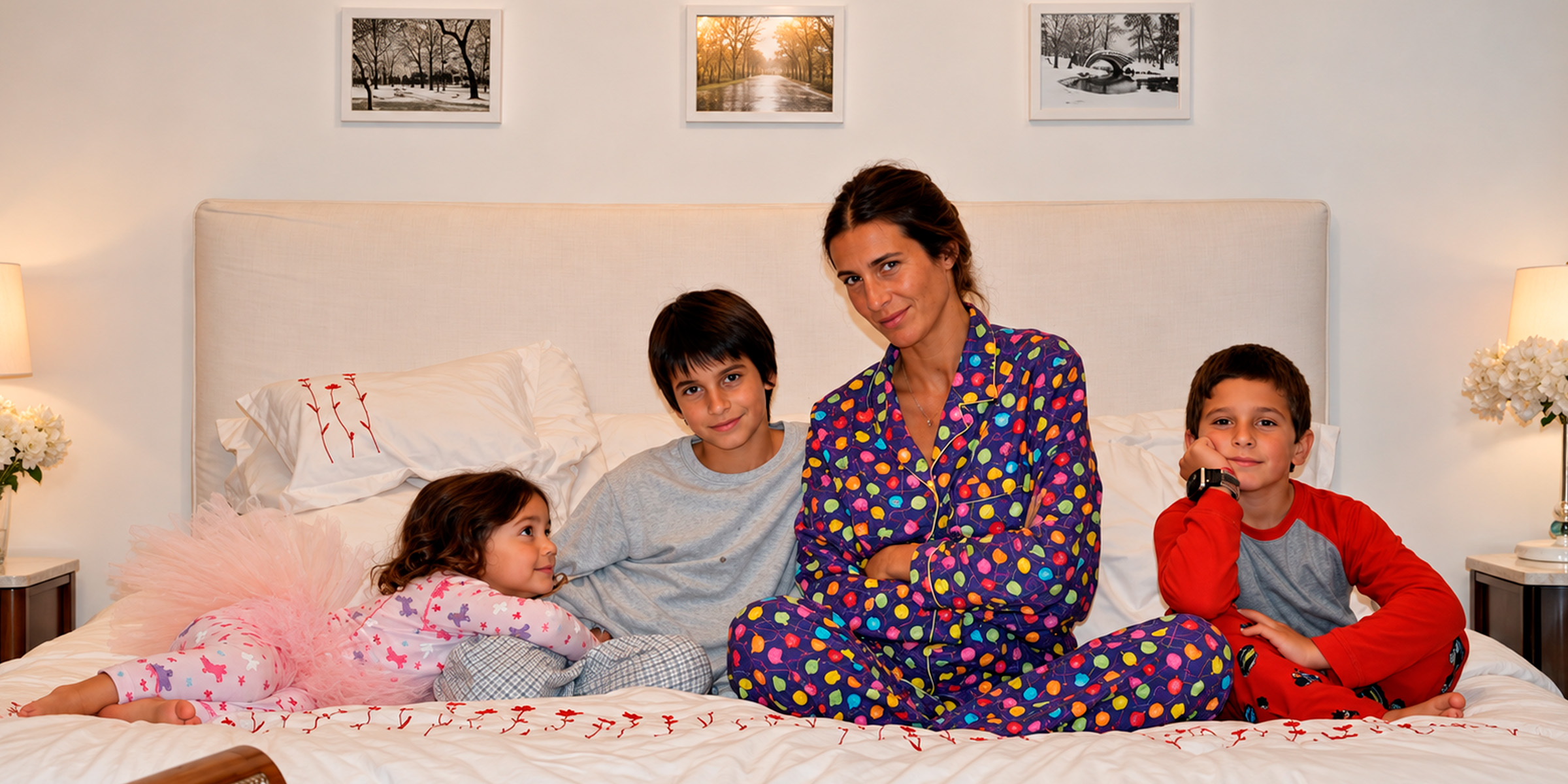 Valentín Yankelevich junto a su madre Romina Yan y sus hermanos | Fuente: Instagram/valenyan_