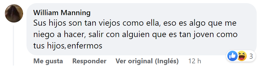 Un comentario en una publicación de Facebook sobre el compromiso de Hulk Hogan y Sky Daily | Foto: facebook.com/LADbible