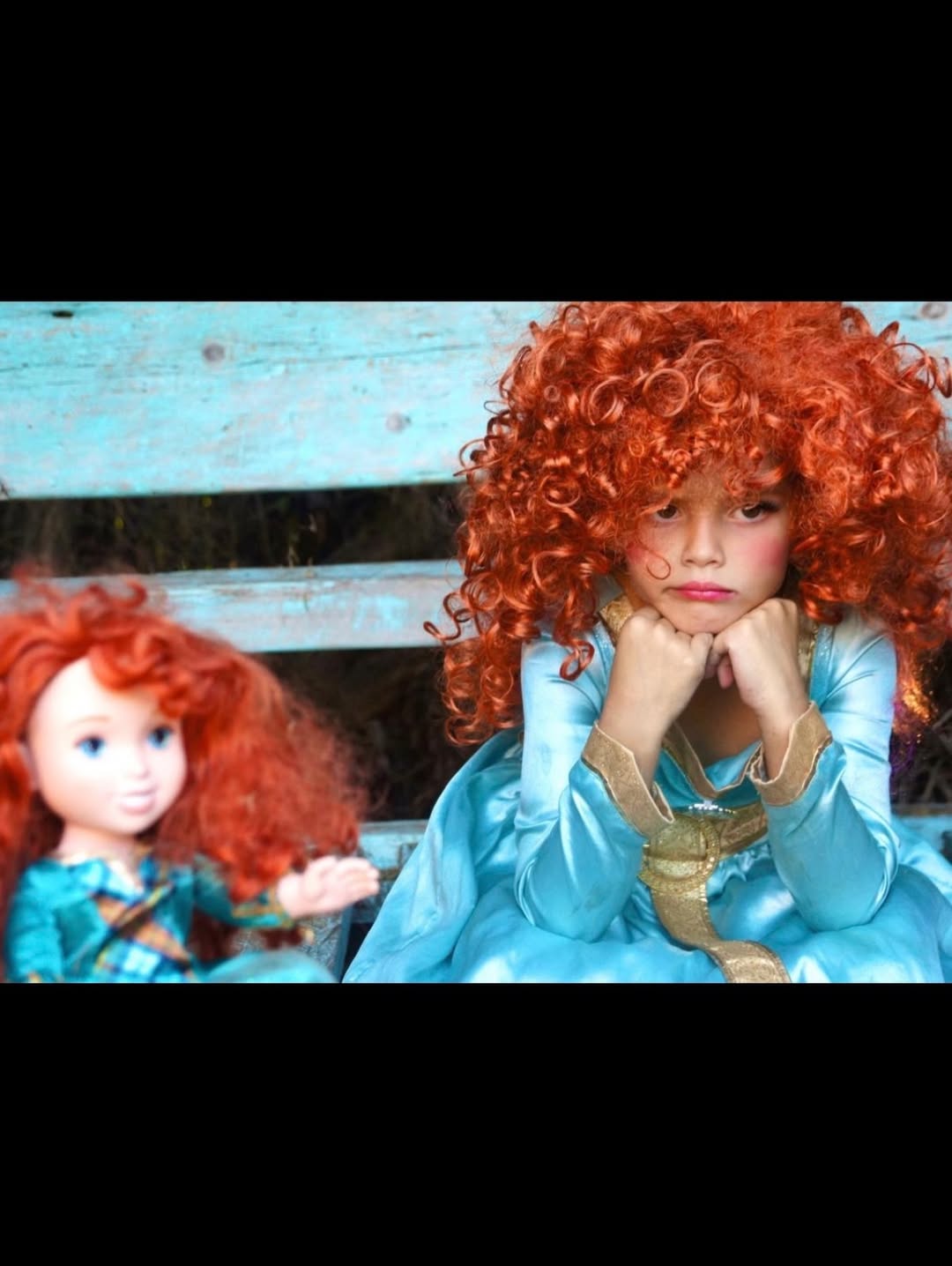 India con el disfraz del personaje de la princesa Mérida | Fuente: Instagram/facundoaranatagle