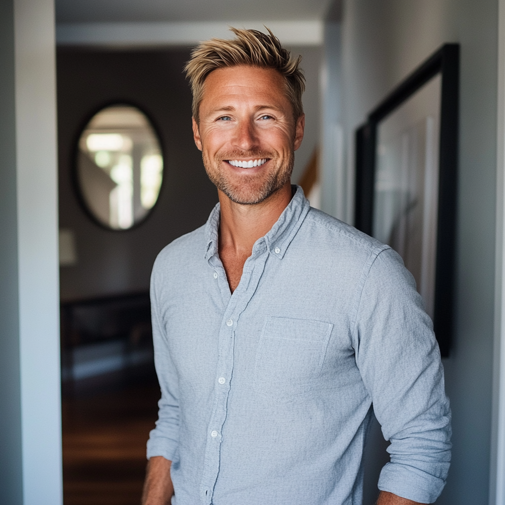 Un hombre sonriente | Fuente: Midjourney
